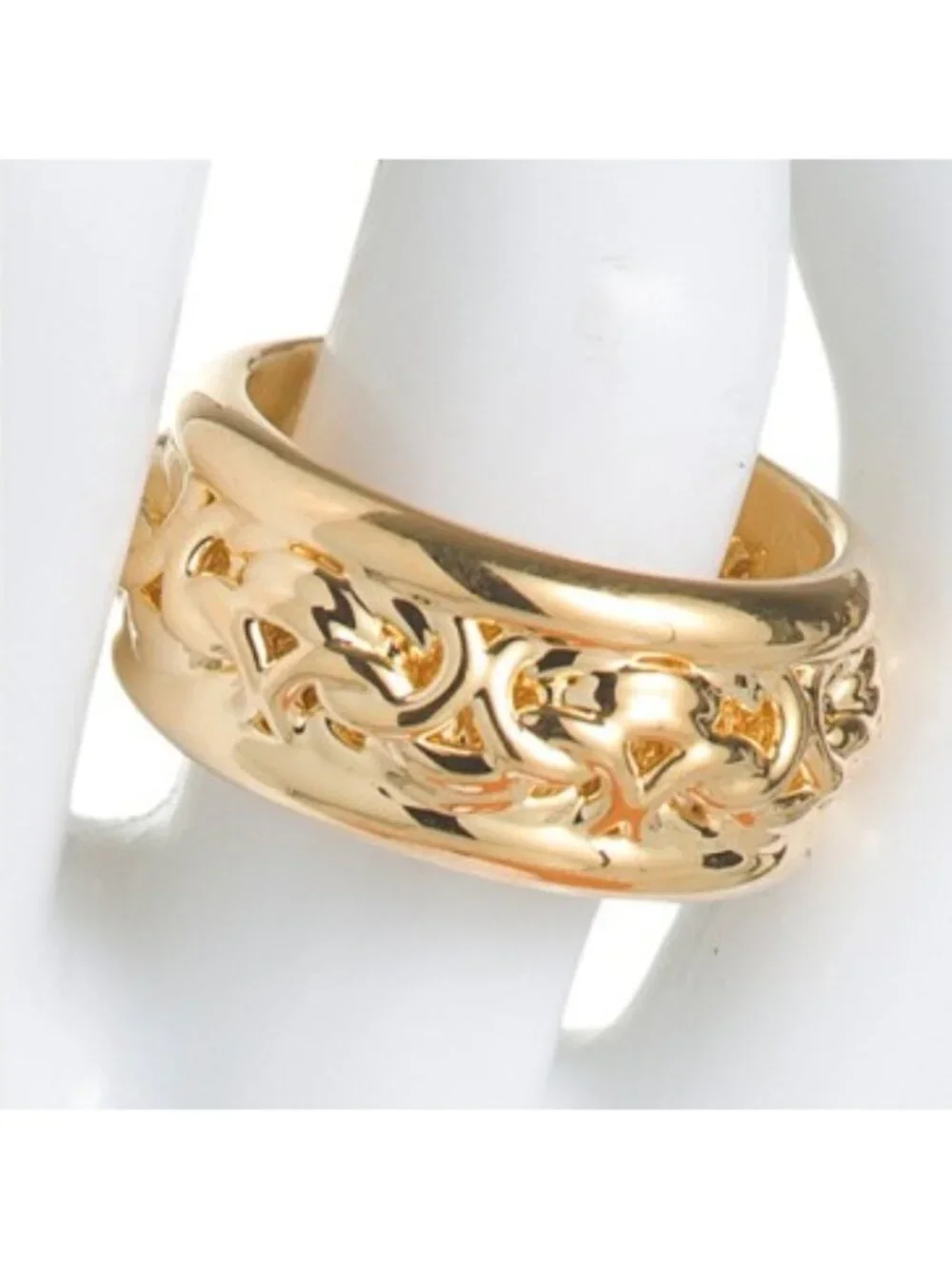 MILOR GOLD Made In Italy 14kt Gold Byzantine Band Ring - Picture 3 of 3